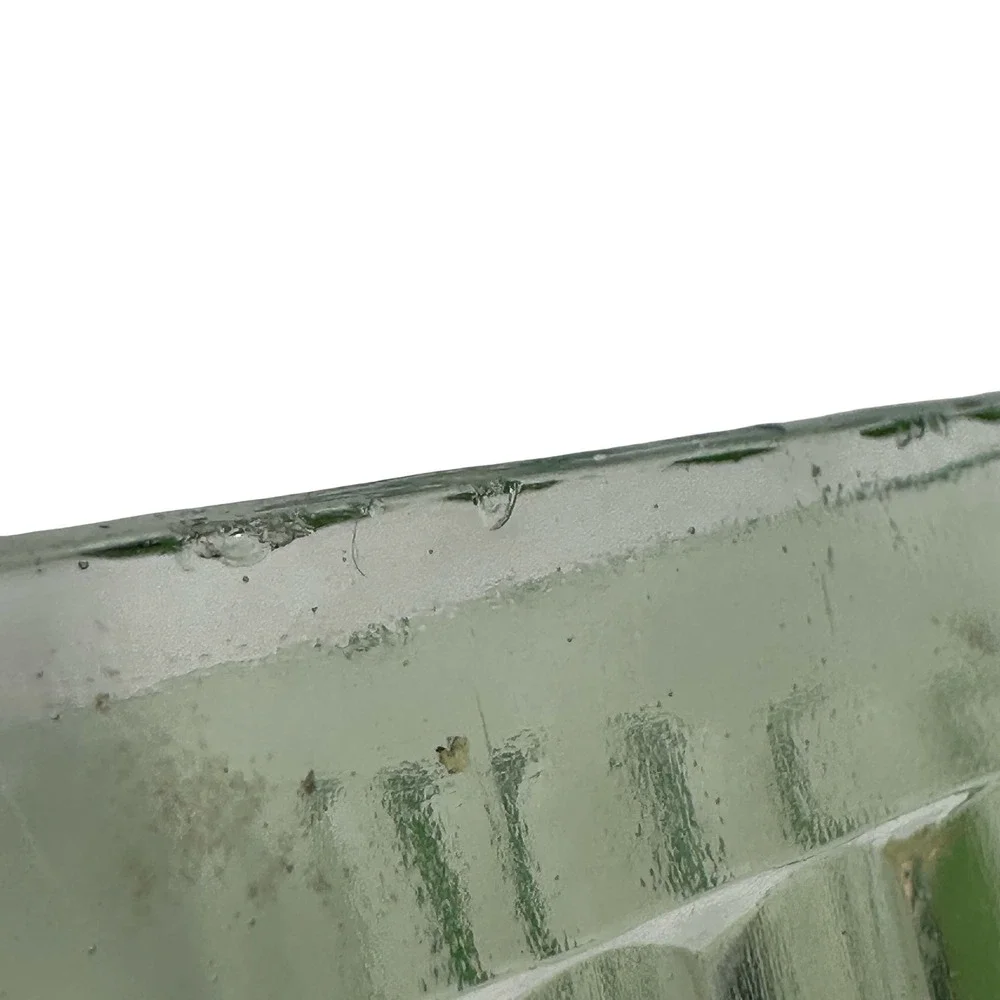 Vintage Green Uranium Depression Glass Ribbed Rectangular Refrigerator Dish